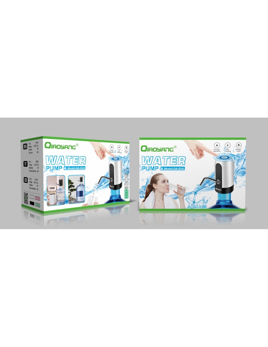 Dispensador de Água Elétrica Recarregável QA-S50