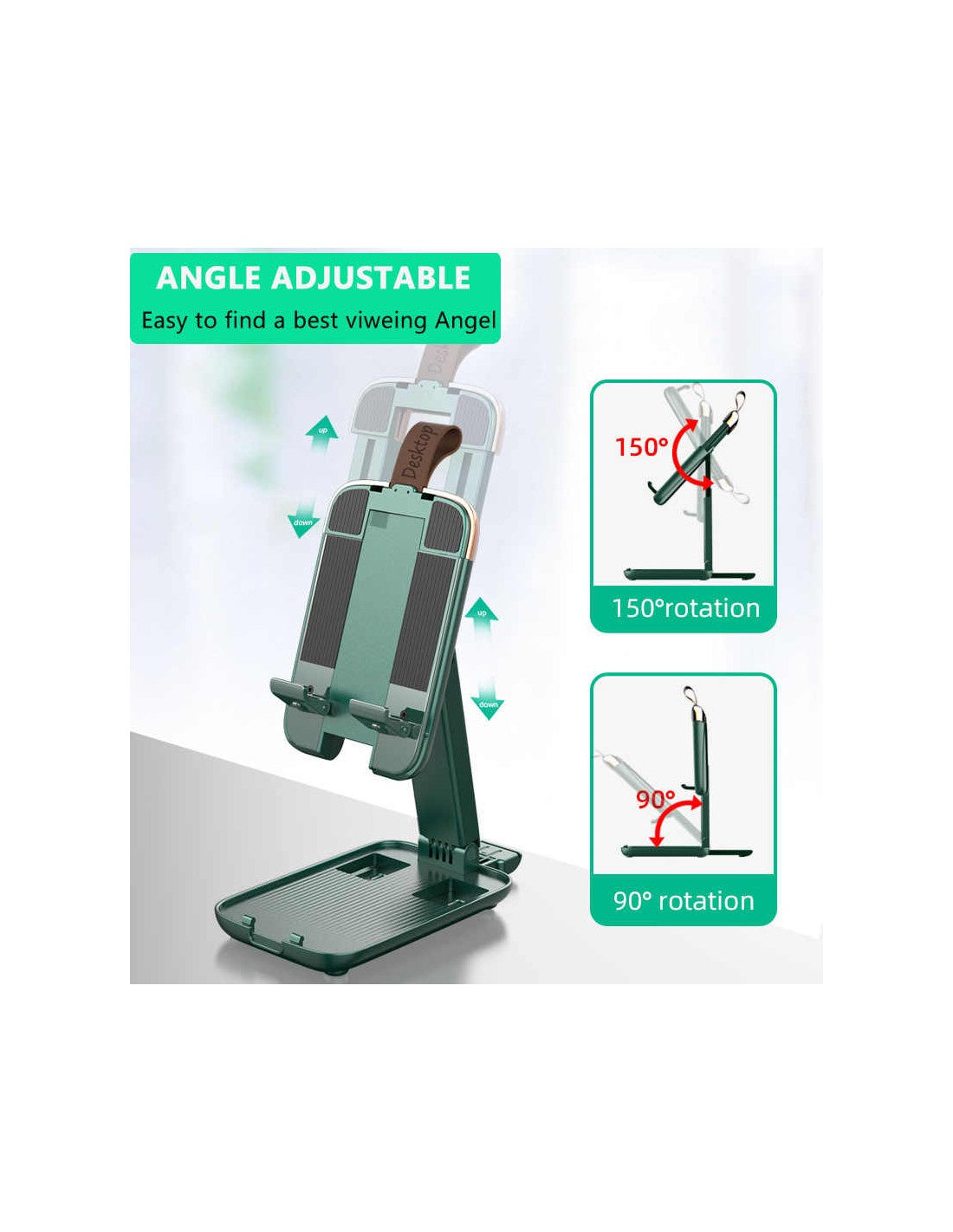Suporte Dobrável Ajustável para Tablet e Telemóvel