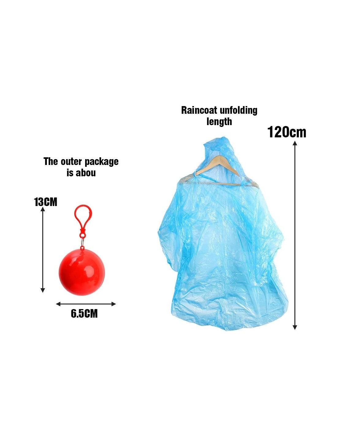 Capa de Chuva Portátil em Bola