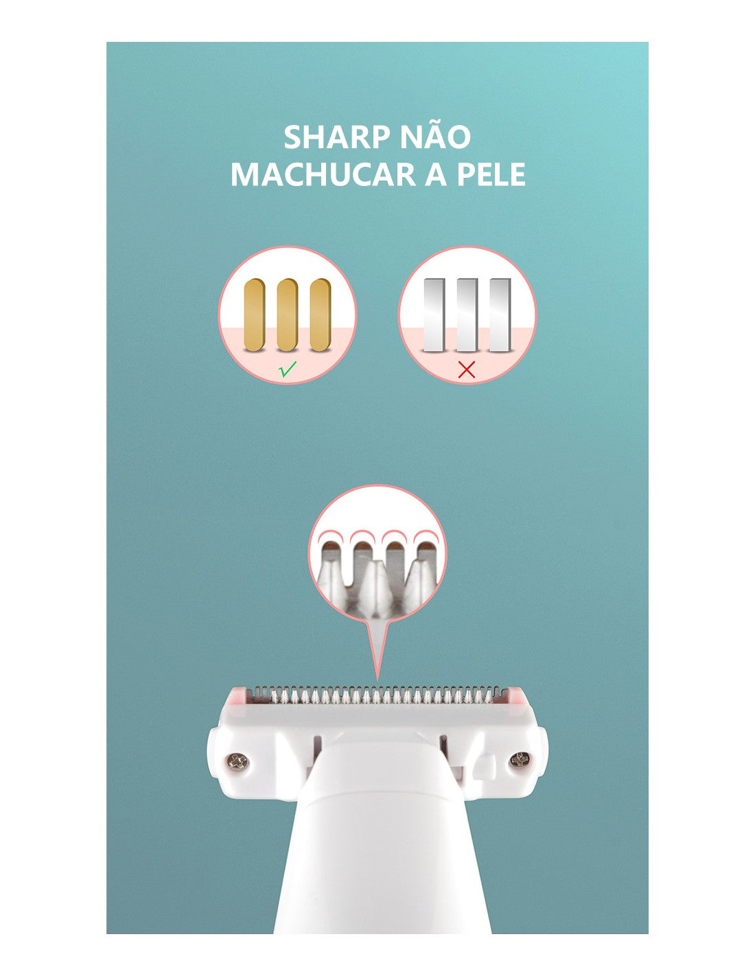 Depiladora Elétrica Feminina QA-T05