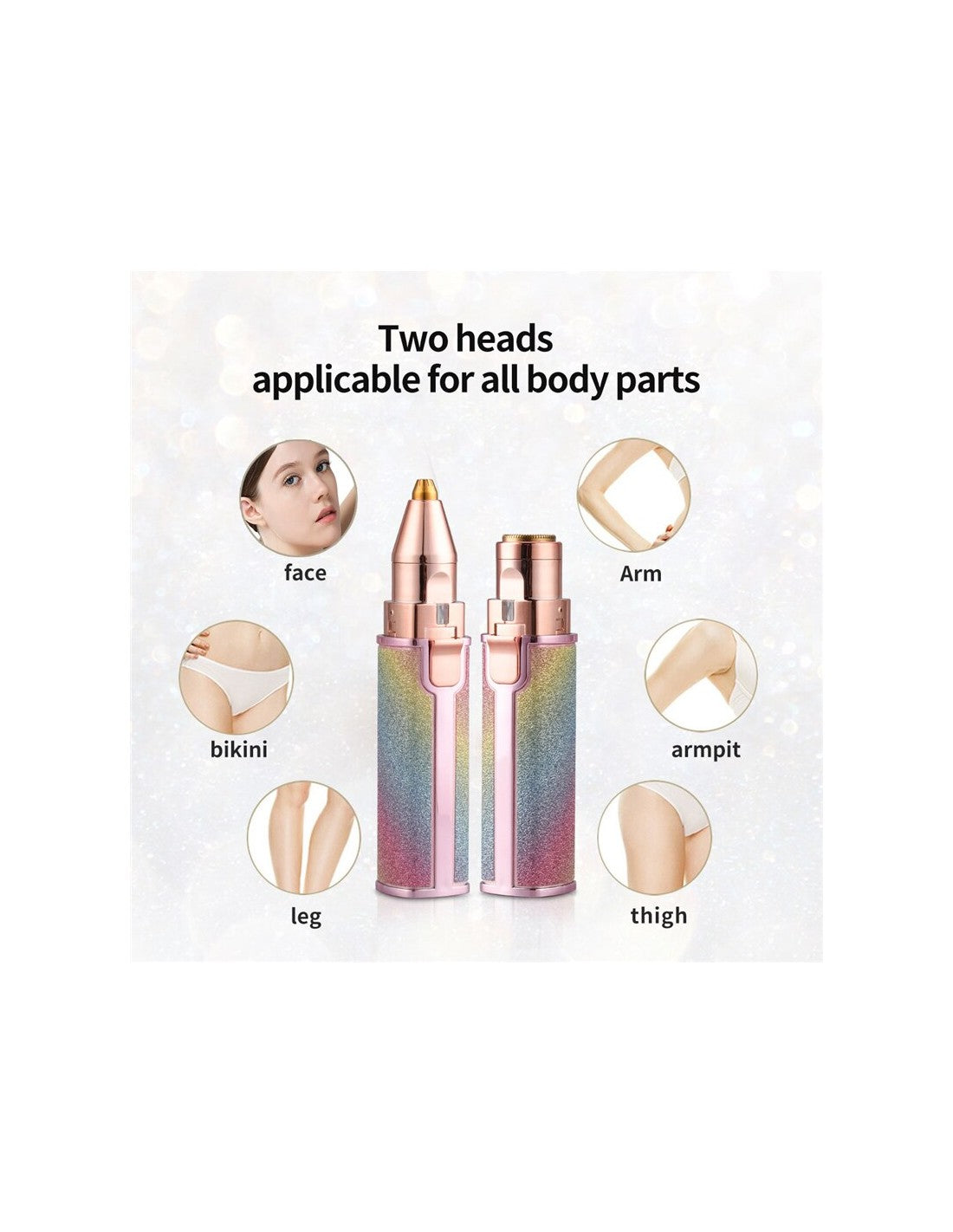 Depiladora Facial 2 em 1 Arco-íris