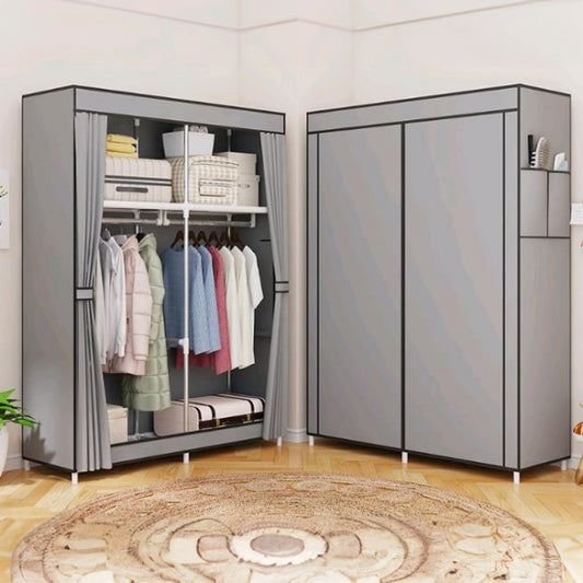 Guarda-Roupa Portátil com Cortinas