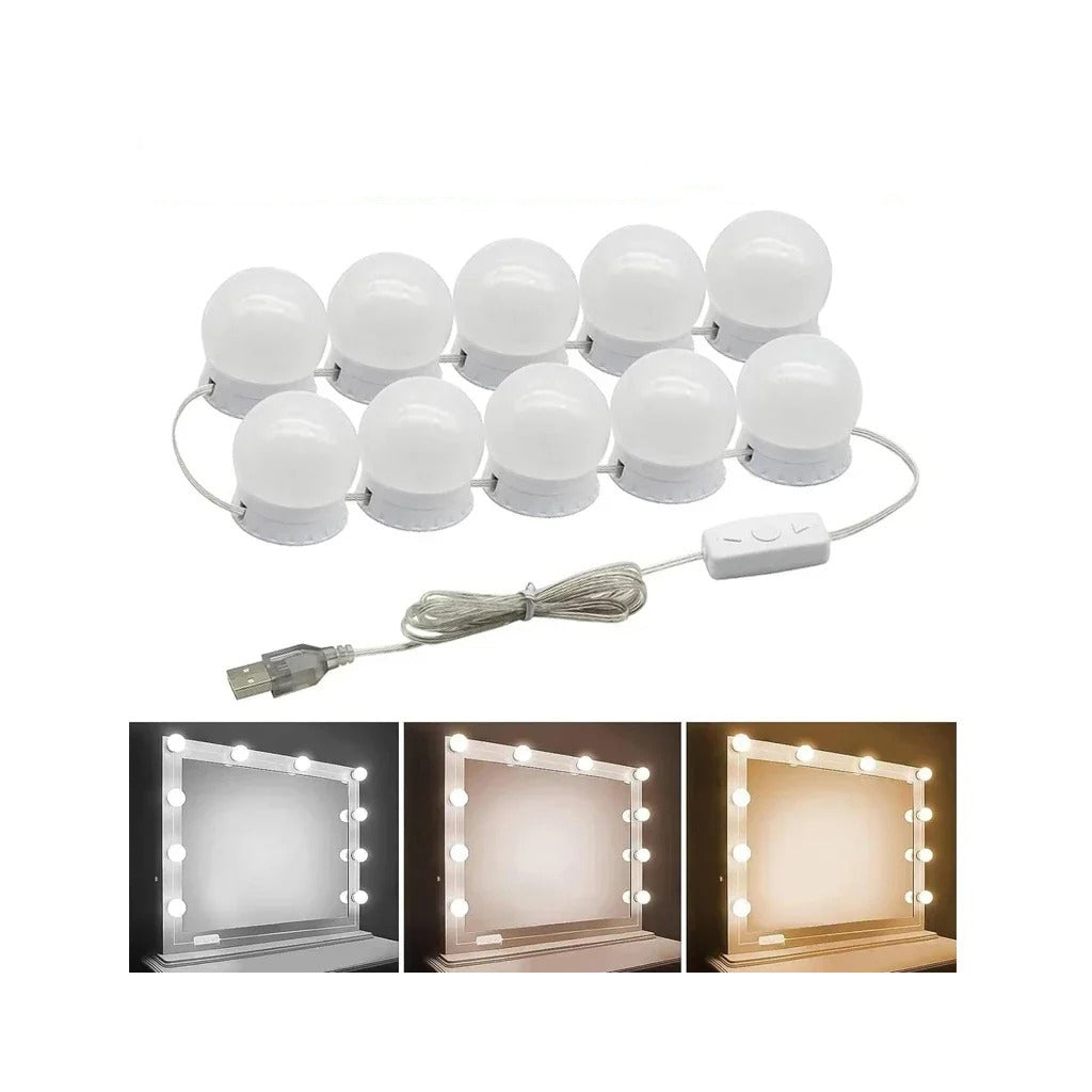 Kit de Luzes LED para Espelho de Maquilhagem