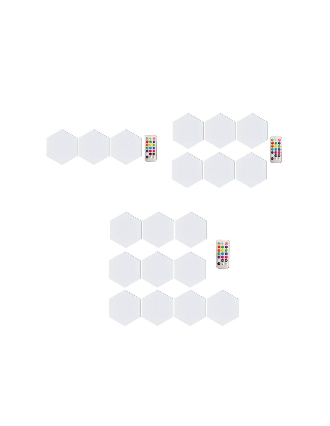 Painel de Luzes LED Hexagonal (6pcs)